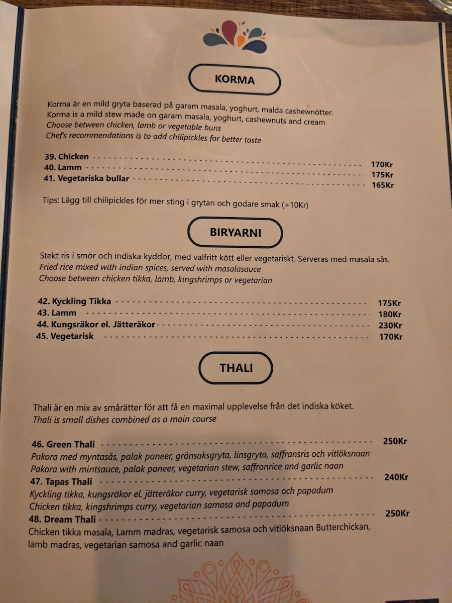 Menu Mother India Stockholm-6