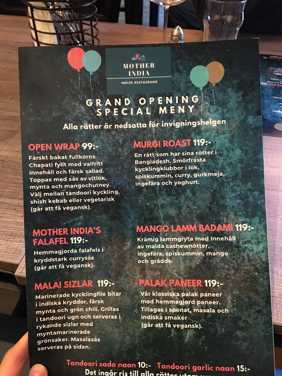 Menu Mother India Stockholm-9